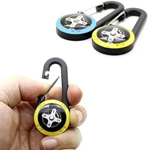 Compass Outdoor Cross-Country Sports Compass/Compass Waterproof Multifunctional Keychain Luminous Portable Orientation (Color : Yellow)