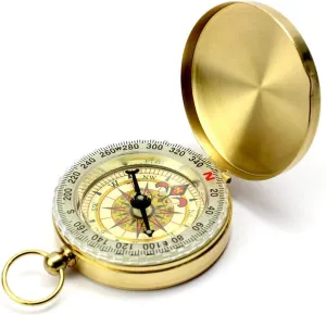 Compass Retro Compass, Portable Compass, Fluorescent Glow Design, Outdoor Navigation Compass Tools for Camping Hiking Riding