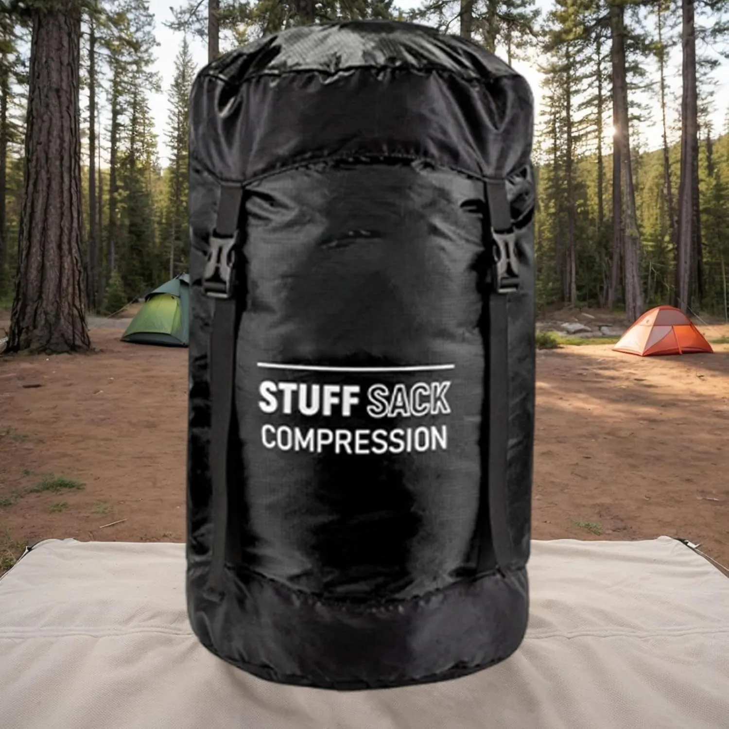 Compression Sack - Sleeping Bag Stuff, More Storage | Satchel Organizer Waterproof Camping Hiking Backpacking for Travel - Great Resting Cases Clothes Bushcraft, Space Saving Gear