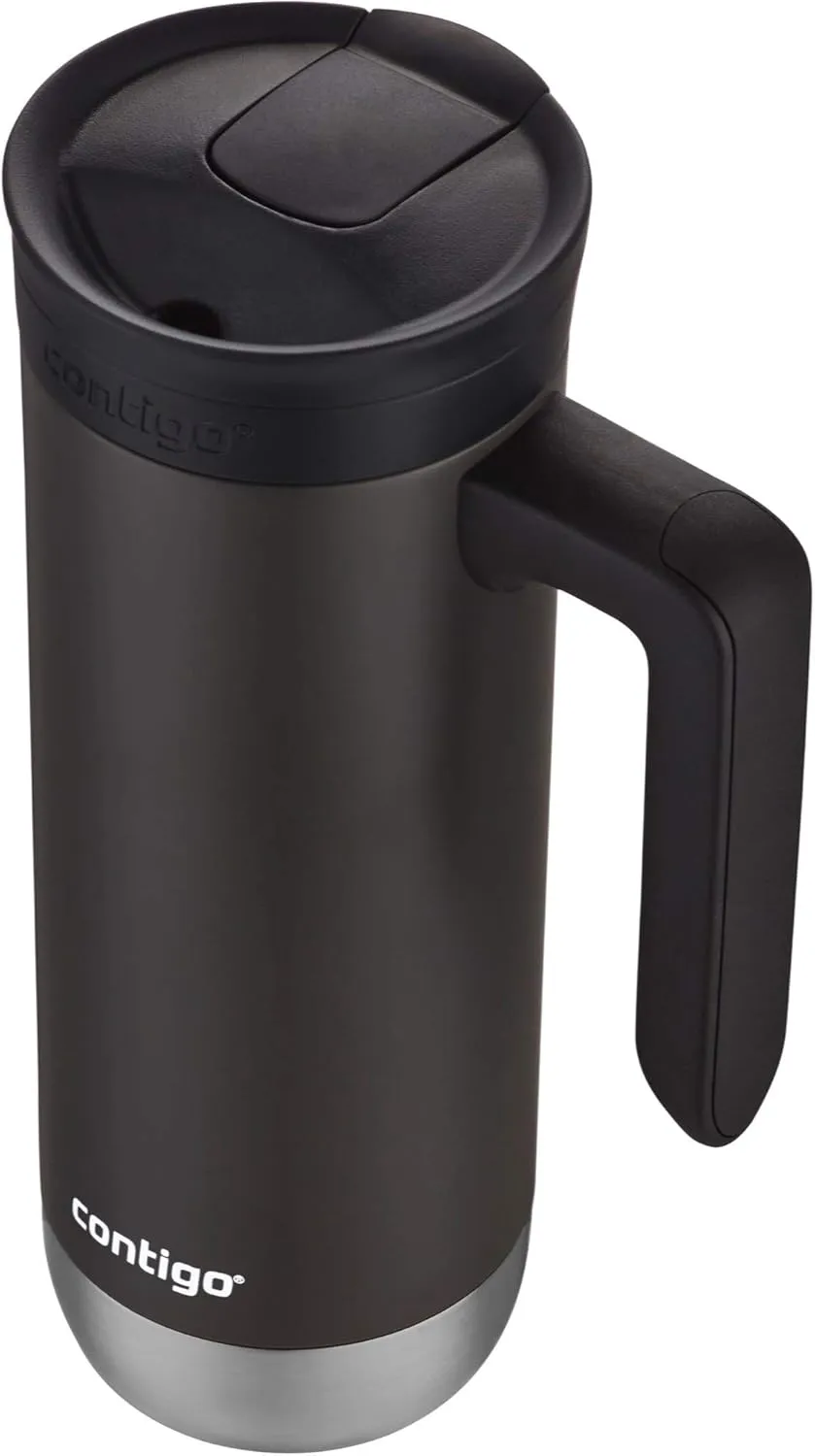 Contigo Byron Vacuum-Insulated Stainless Steel Travel Mug with Leak-Proof Lid & Superior 2.0 Stainless Steel Travel Mug with Handle and Leak-Proof Lid