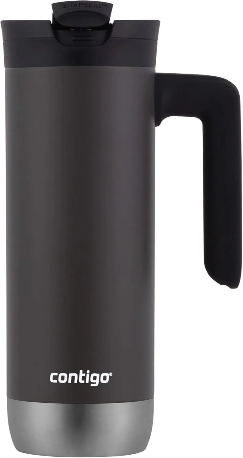 Contigo Byron Vacuum-Insulated Stainless Steel Travel Mug with Leak-Proof Lid & Superior 2.0 Stainless Steel Travel Mug with Handle and Leak-Proof Lid