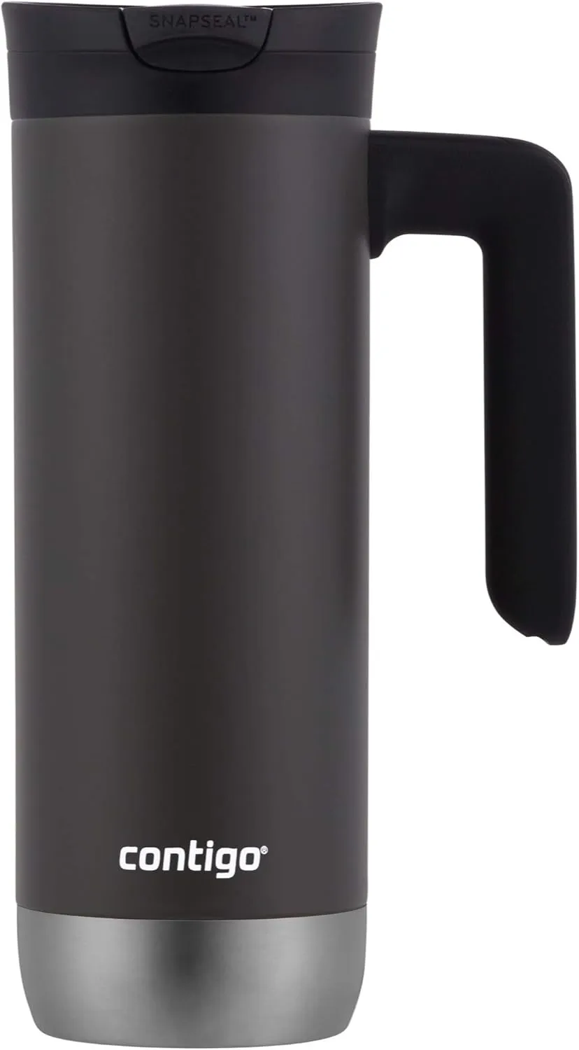 Contigo Byron Vacuum-Insulated Stainless Steel Travel Mug with Leak-Proof Lid & Superior 2.0 Stainless Steel Travel Mug with Handle and Leak-Proof Lid