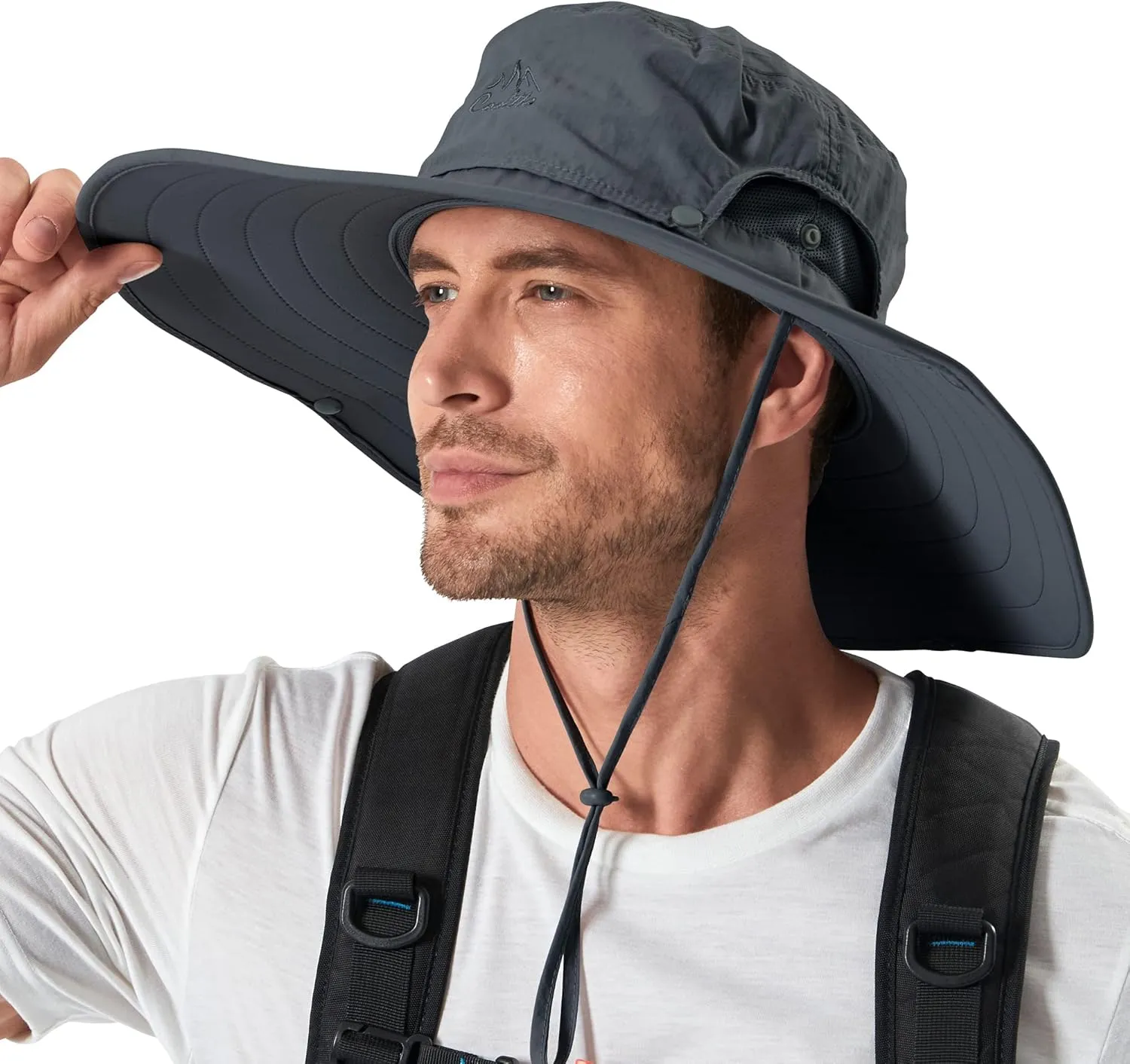 Cooltto Wide Brim Sun Hats with Waterproof Breathable for Fishing, Hiking, Camping，for Men Women Kids