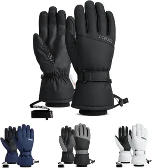 COPOZZ Ski Gloves for Men and Women - 3M Thinsulate Insulated Thermal Snow Gloves, Windproof, Breathable Winter Snowboard