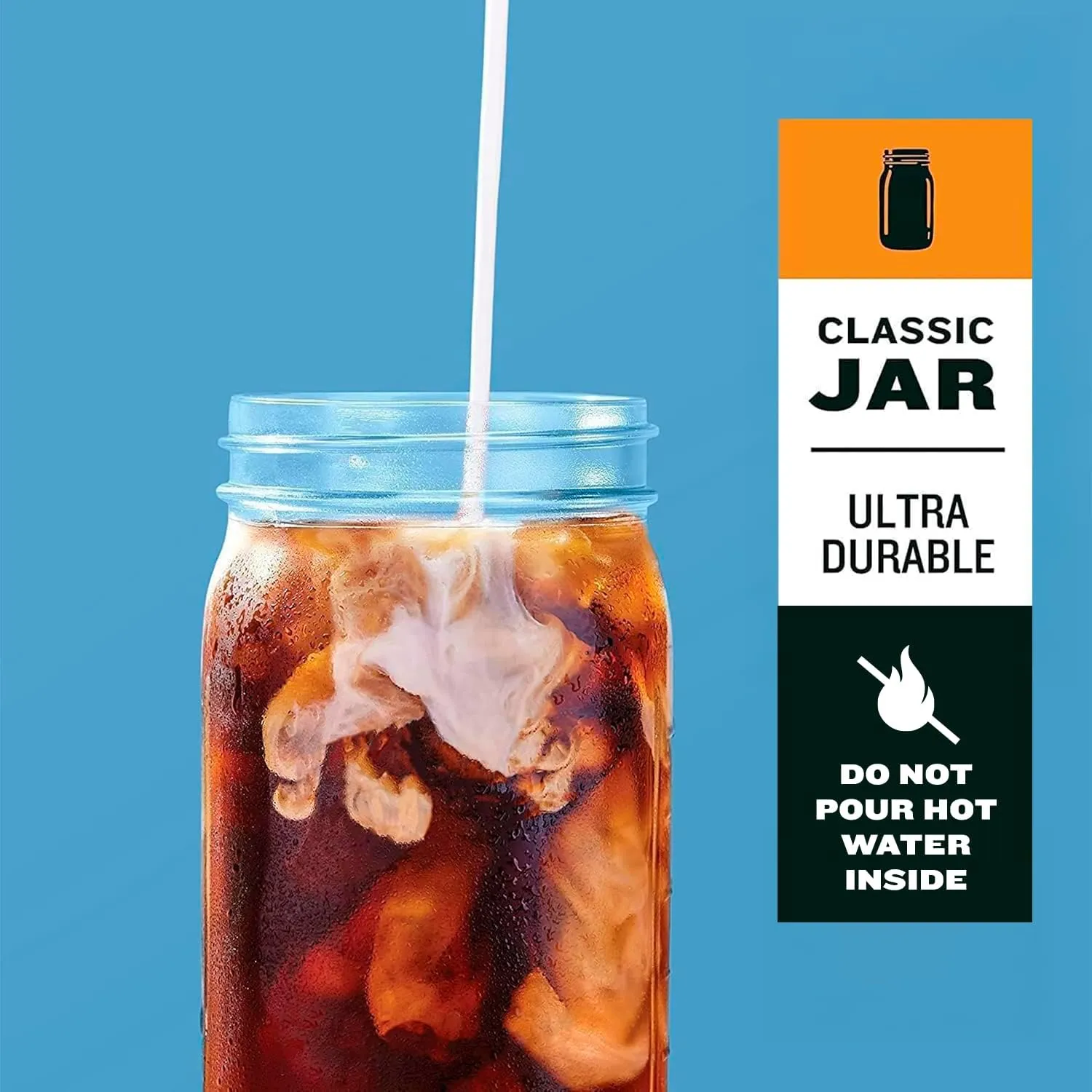 County Line Kitchen Glass Mason Jar Pitcher with Lid - Wide Mouth, 2 Quart (64 oz) - Heavy Duty, Leak Proof - Sun & Iced Tea Pitcher, Cold Brew Coffee, Breast Milk Storage, Water - Gray