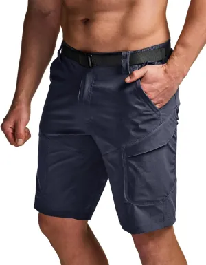 CQR Men's Hiking Cargo Shorts, Quick Dry Stretch Tactical Outdoor Shorts, Lightweight Camping Golf Shorts with Multi Pockets