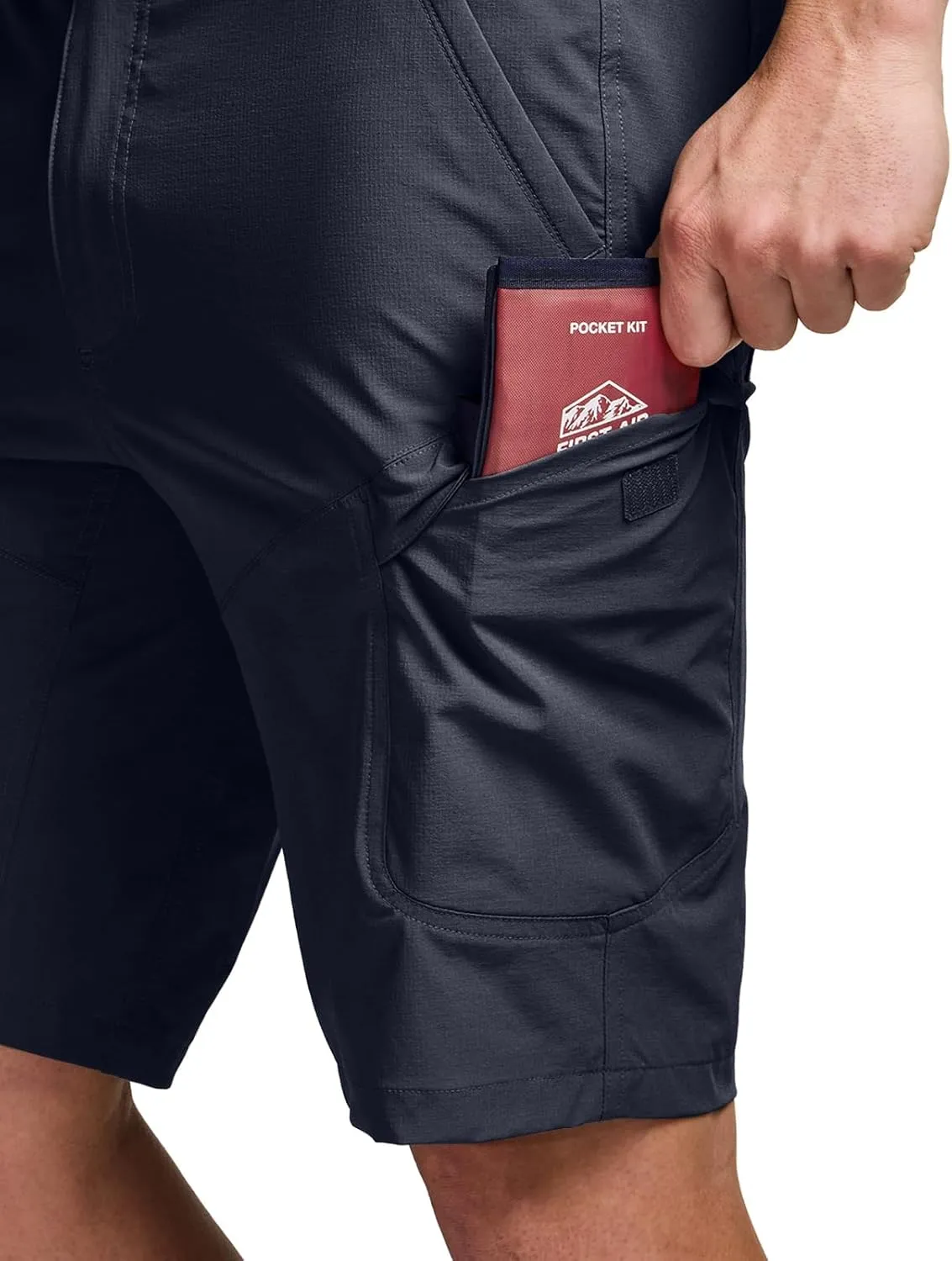 CQR Men's Hiking Cargo Shorts, Quick Dry Stretch Tactical Outdoor Shorts, Lightweight Camping Golf Shorts with Multi Pockets