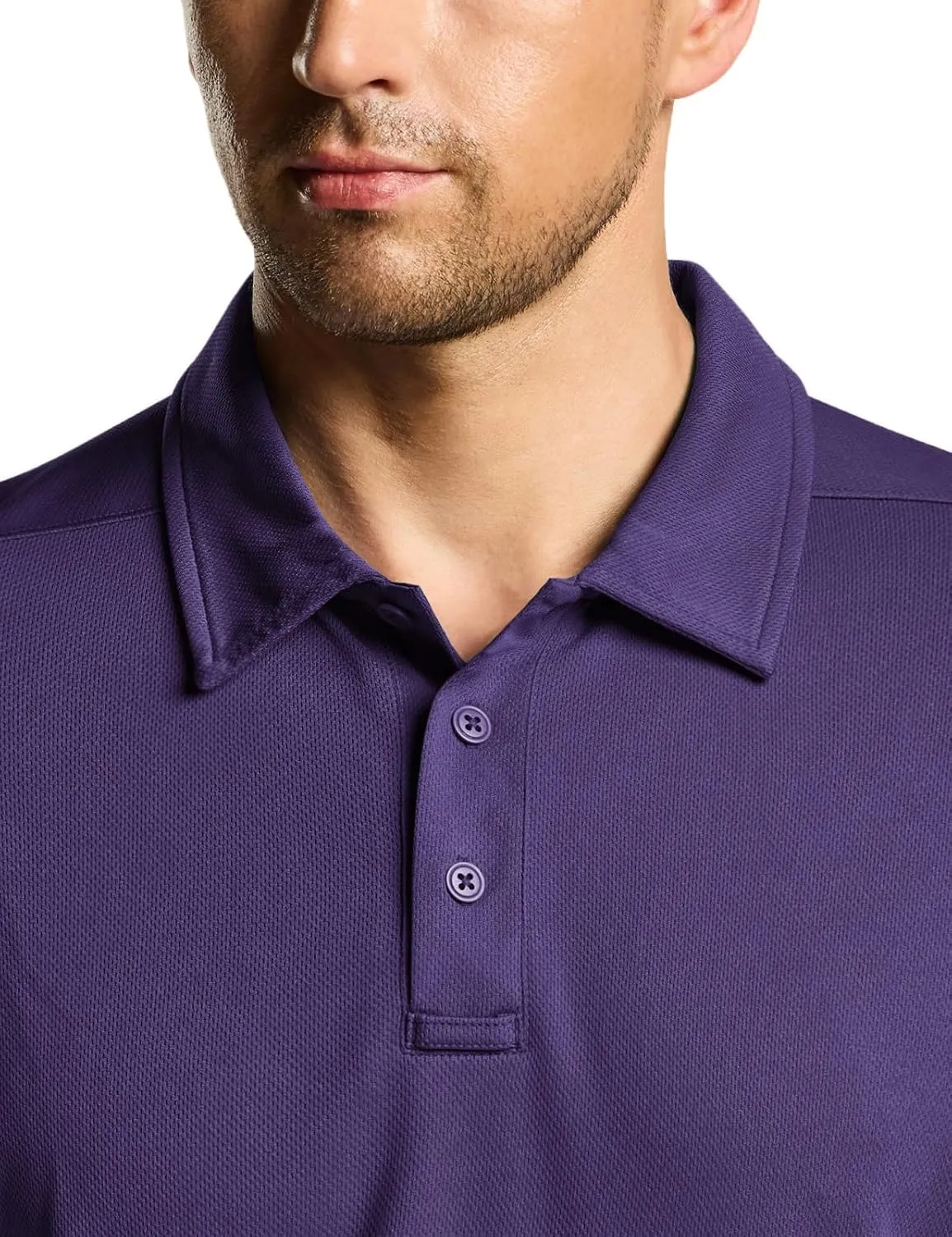 CQR Men's Polo Shirt, Long Sleeve Tactical Shirts, Outdoor UPF 50  Pique Shirt, Dry Fit Lightweight Golf Shirts