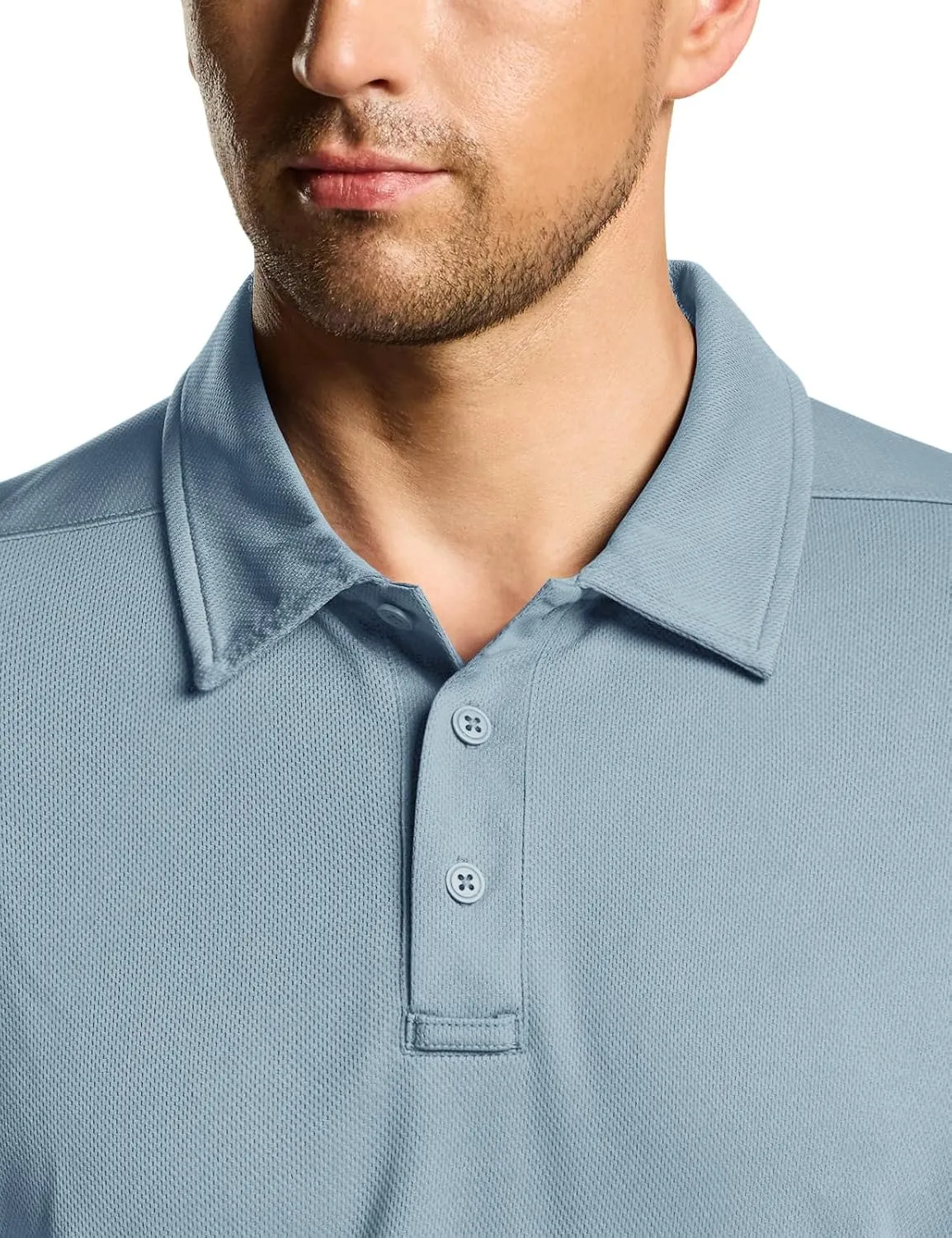 CQR Men's Polo Shirt, Long Sleeve Tactical Shirts, Outdoor UPF 50  Pique Shirt, Dry Fit Lightweight Golf Shirts