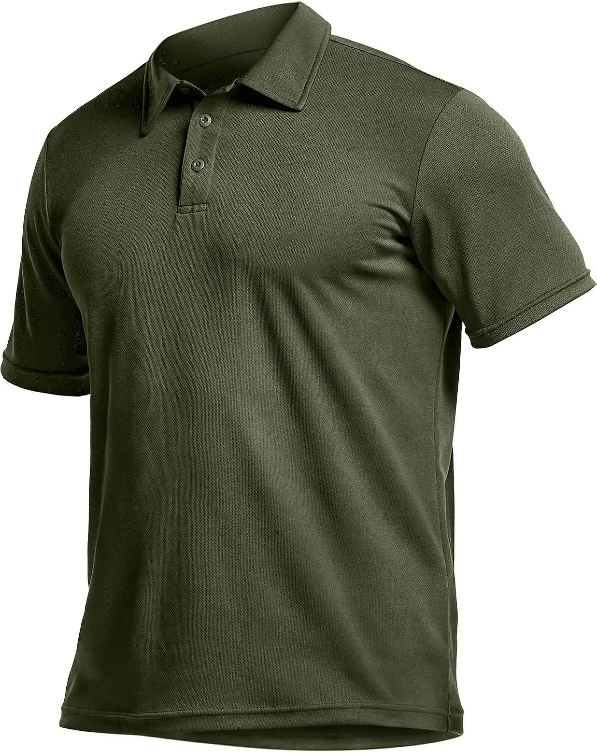 CQR Men's Polo Shirts, Tactical Short Sleeve Golf Performance Shirts, Lightweight Dry Fit UPF 50  Pique