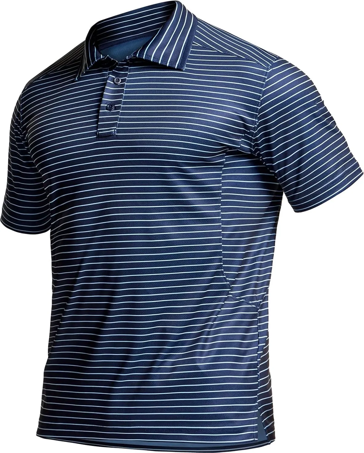 CQR Men's Polo Shirts, Tactical Short Sleeve Golf Performance Shirts, Lightweight Dry Fit UPF 50  Pique