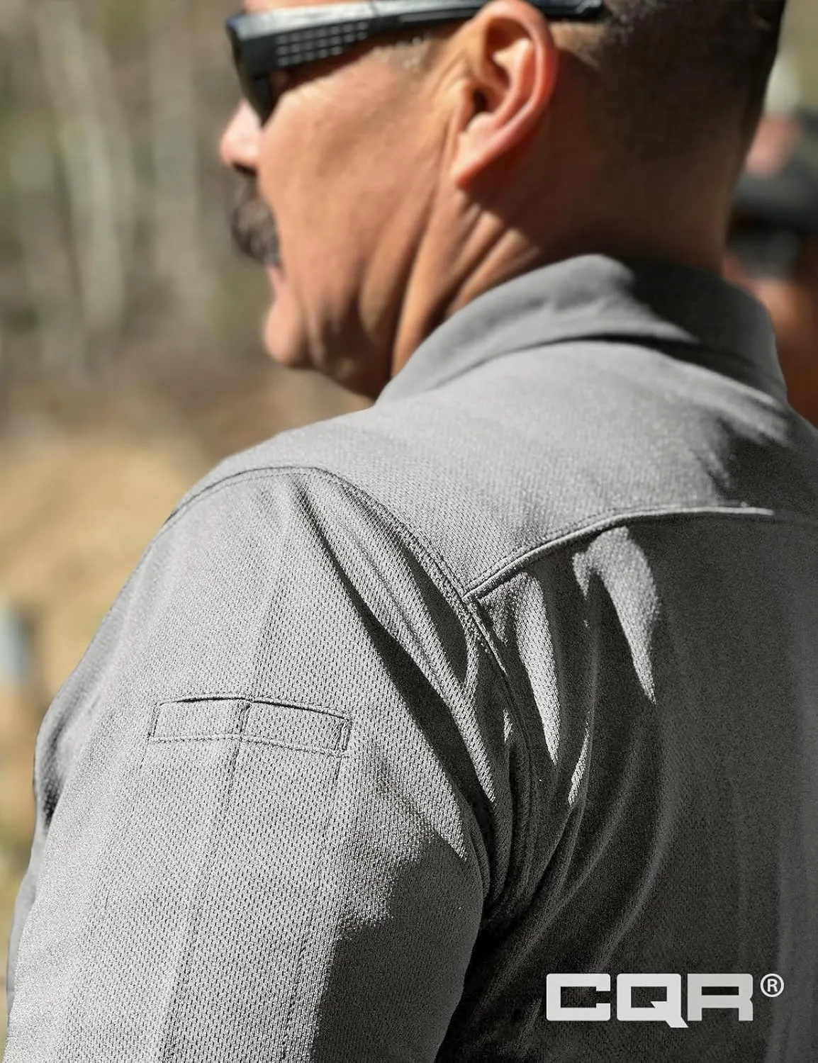 CQR Men's Polo Shirts, Tactical Short Sleeve Golf Performance Shirts, Lightweight Dry Fit UPF 50  Pique