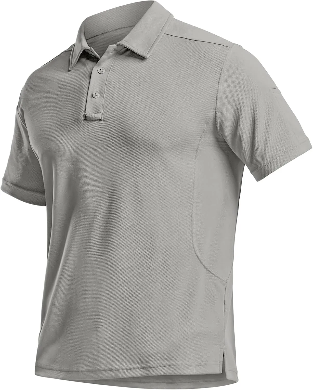 CQR Men's Polo Shirts, Tactical Short Sleeve Golf Performance Shirts, Lightweight Dry Fit UPF 50  Pique