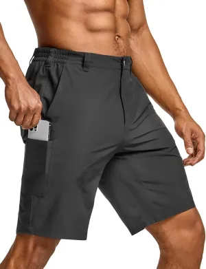 CQR Men’s Quick-Dry Stretch Hiking Cargo Shorts – Lightweight Water-Resistant Tactical Casual, Golf & Outdoor with Pockets