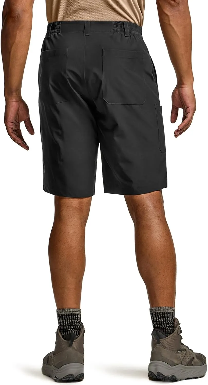 CQR Men’s Quick-Dry Stretch Hiking Cargo Shorts – Lightweight Water-Resistant Tactical Casual, Golf & Outdoor with Pockets