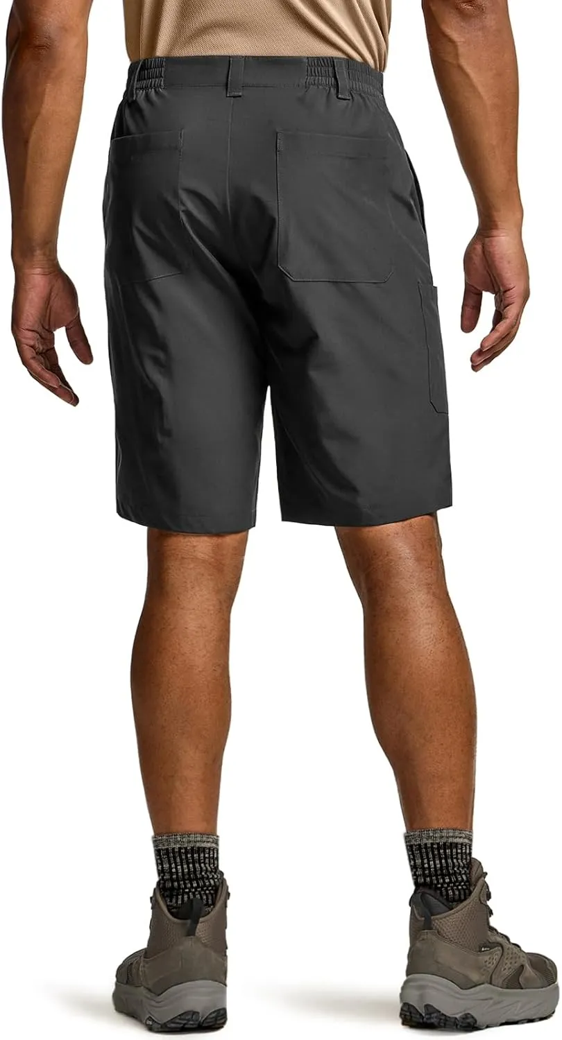 CQR Men’s Quick-Dry Stretch Hiking Cargo Shorts – Lightweight Water-Resistant Tactical Casual, Golf & Outdoor with Pockets