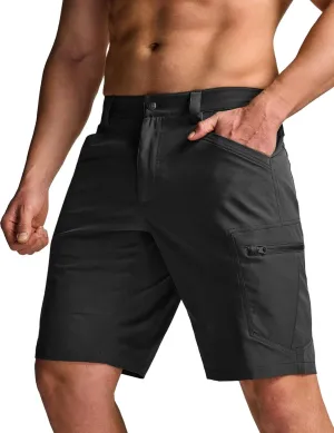 CQR Men's Quick Dry Stretch Hiking Cargo Shorts, Lightweight Water Resistant Tactical Casual, Golf & Outdoor with Pockets