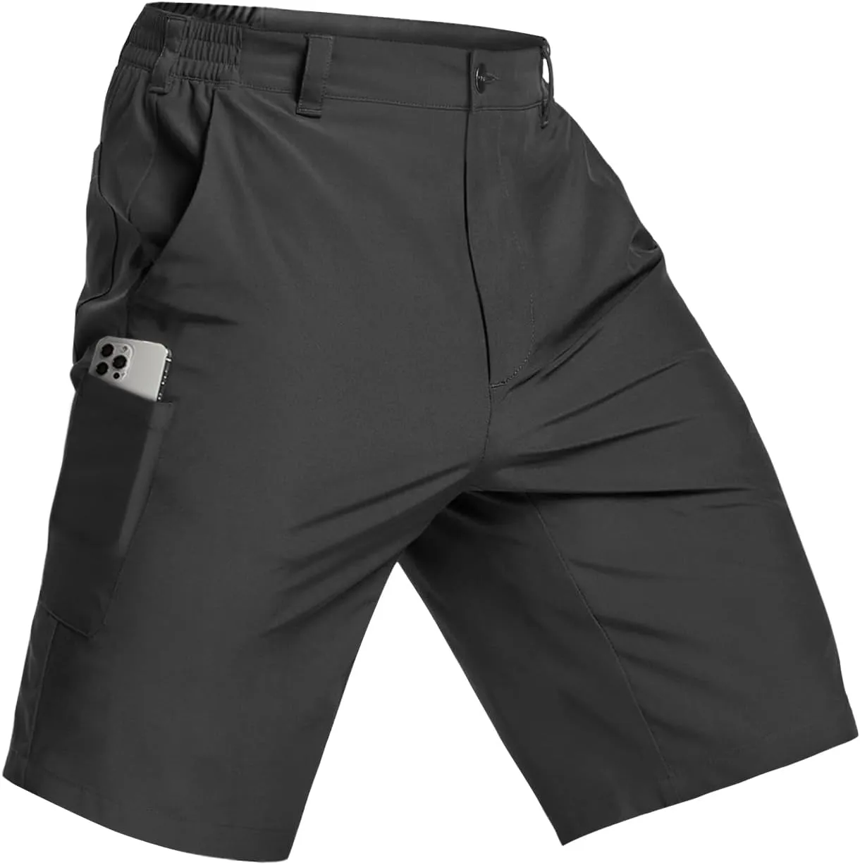 CQR Men’s Quick-Dry Stretch Hiking Cargo Shorts – Lightweight Water-Resistant Tactical Casual, Golf & Outdoor with Pockets