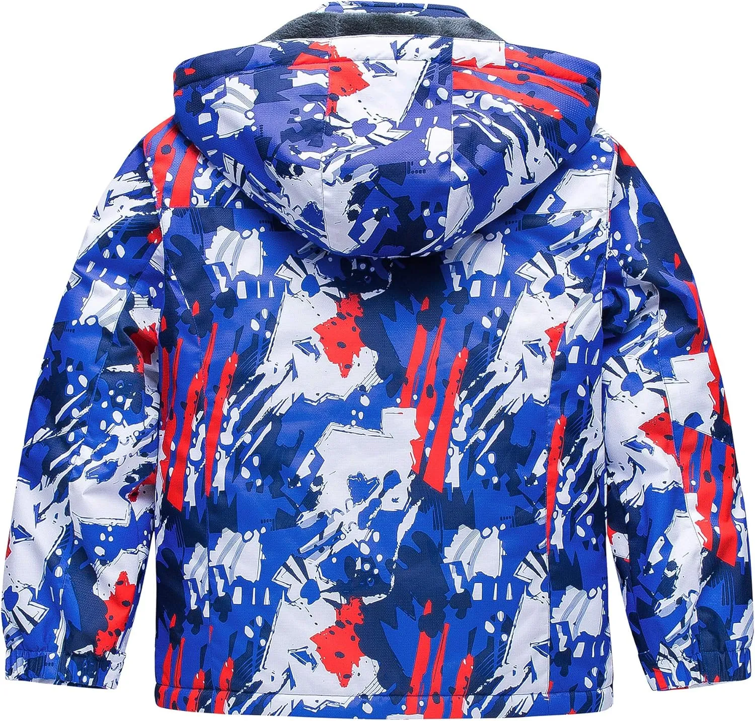 CREATMO US Boy's Waterproof Ski Jacket Warm Winter Snow Coat Windproof Snowboarding Rain Jacket