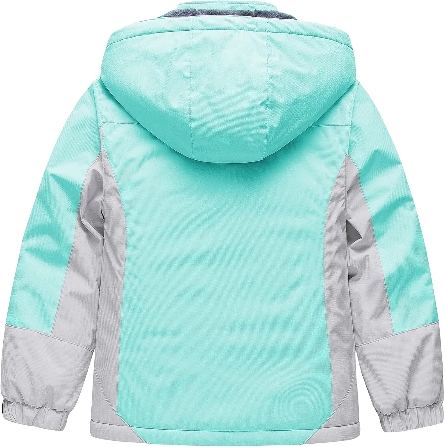 CREATMO US Girl's Waterproof Ski Jacket Warm Winter Snow Coat Windproof Snowboarding Rain Jacket
