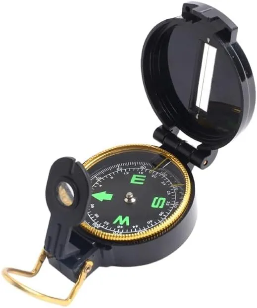 CSCDD American Multifunctional Plastic Outdoor Adventure Travel Camping with Luminous Clamshell Compass