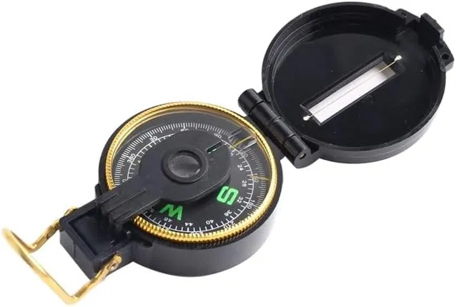 CSCDD American Multifunctional Plastic Outdoor Adventure Travel Camping with Luminous Clamshell Compass
