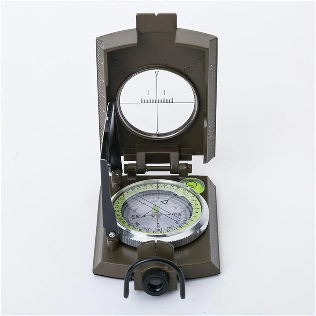 CSCDD American Outdoor Compass Geological Multifunctional Compass Horizontal Slope Luminous Compass