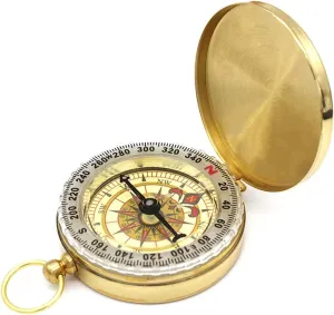 CSCDD Camping Hiking Pocket Brass Compass Portable Compass Navigation for Outdoor Activities