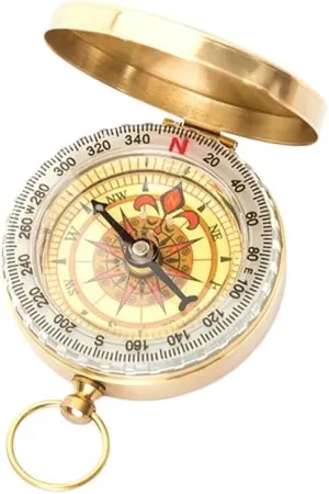 CSCDD Clamshell Brass Vinta Finr Pocket Watch Compass Outdoor Emerncy Kit Upgraded Glow-in-The-Dark