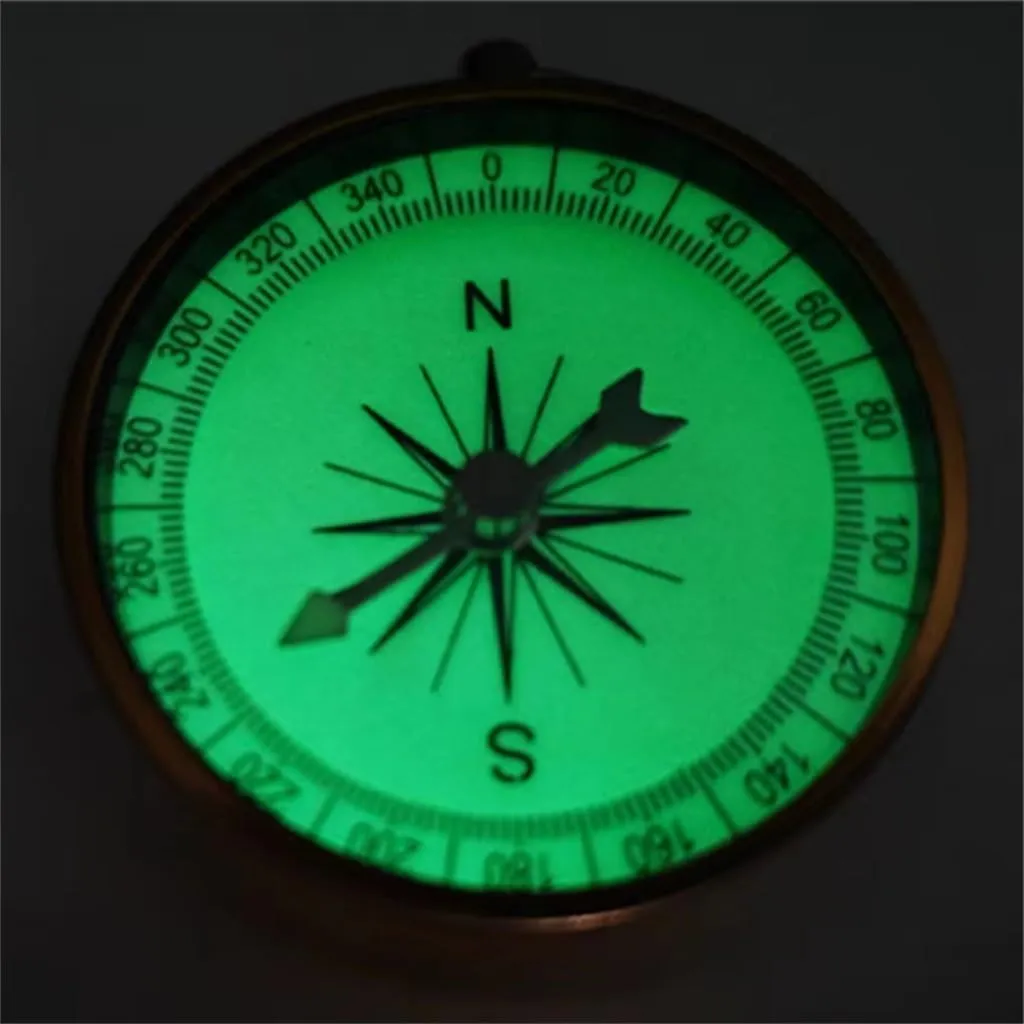 CSCDD Explosive Aluminum Gold All-Luminous Outdoor Teaching Compass Can Pointer
