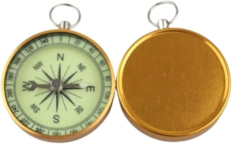 CSCDD Explosive Aluminum Gold All-Luminous Outdoor Teaching Compass Can Pointer