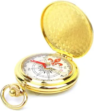 CSCDD Pocket Watch Flip Compass Portable Hiking Navigation Compass Luminous in The Dark Navigation Car Compass Keychain