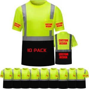 Custom Logo Shirts,Men’s Neon Quick Dry T-Shirts,Customized Shirts Short Sleeve Tshirts