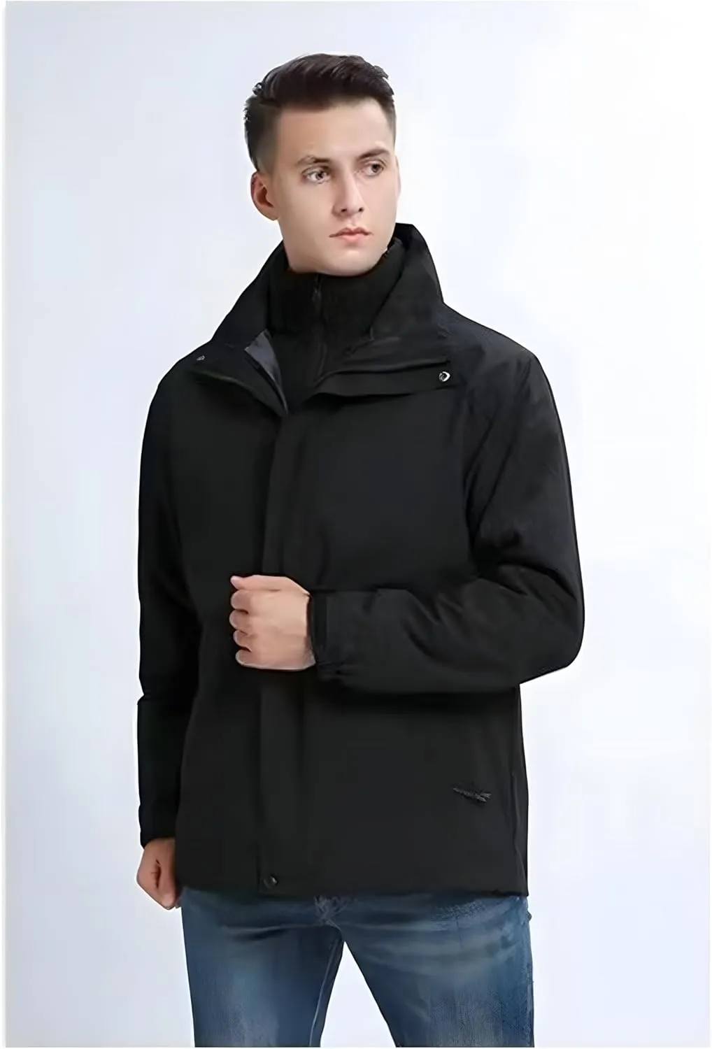 Custom Men's Women's 3-in-1 Ski Jacket Windproof Waterproof Raincoat Fleece Insulated Winter Hooded Coat