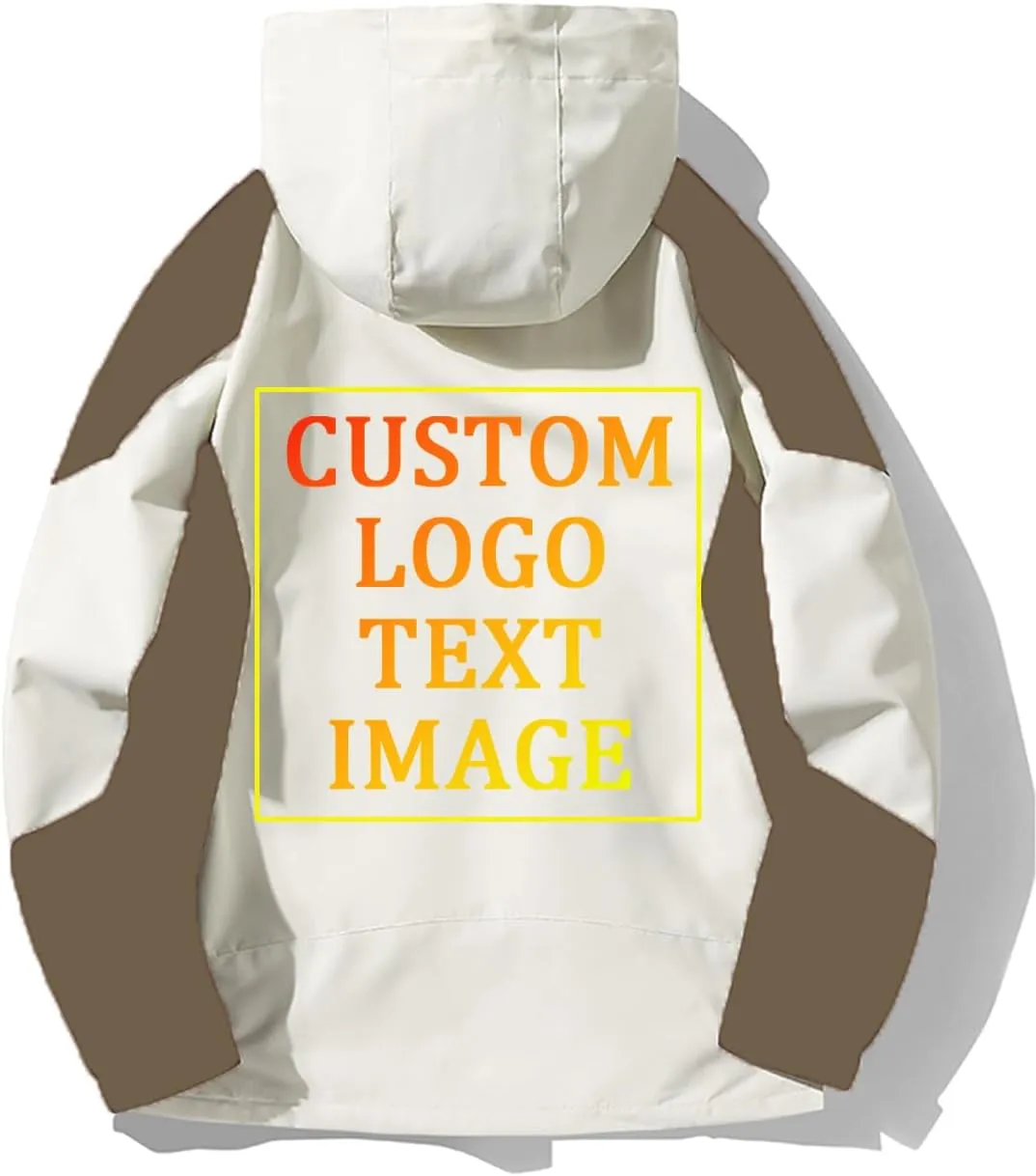 Custom Men's Women's 3-in-1 Ski Jacket Windproof Waterproof Raincoat Fleece Insulated Winter Hooded Coat