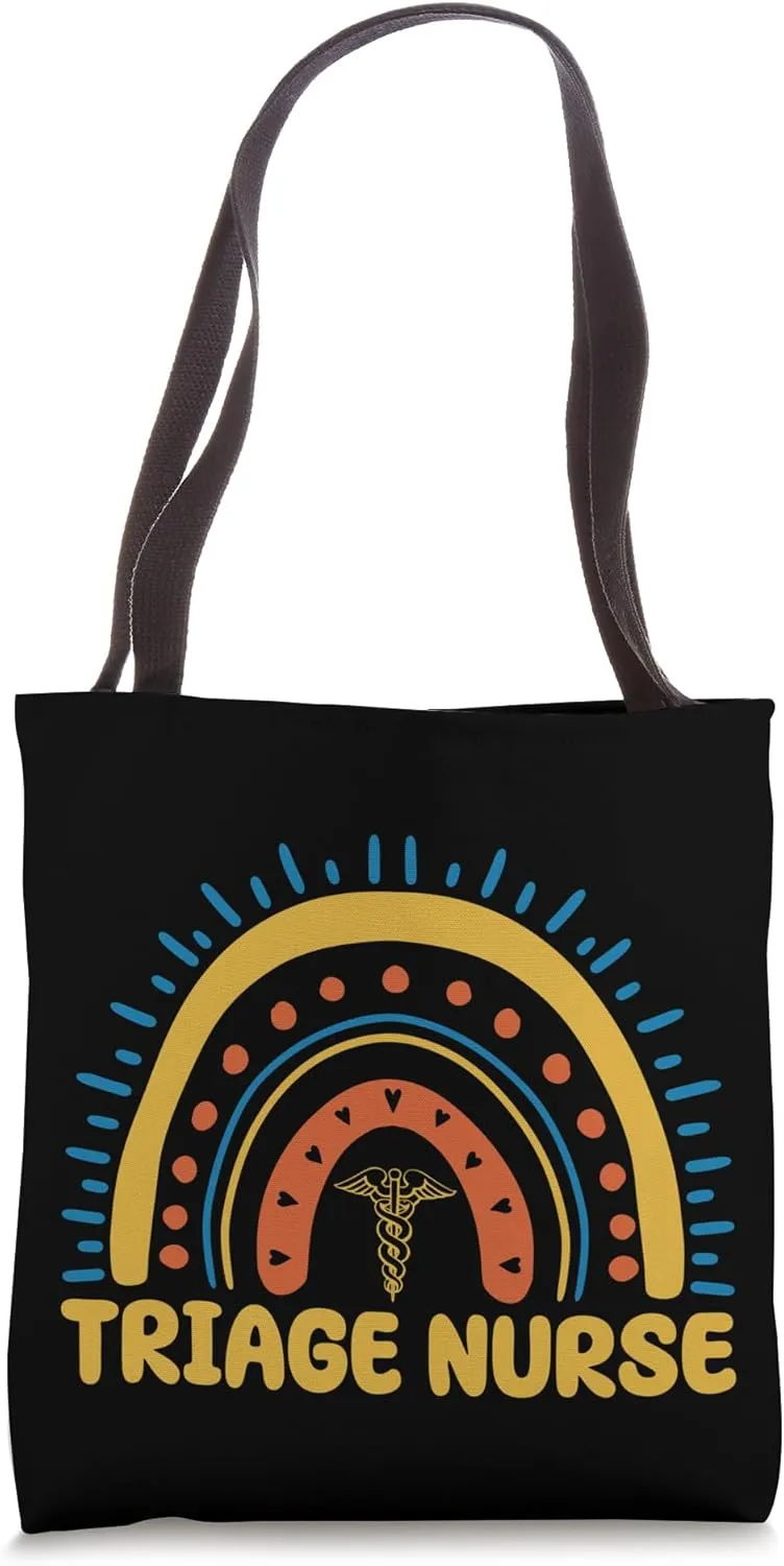 Cute Triage Nurse Boho Rainbow Emergency Room Department Tote Bag