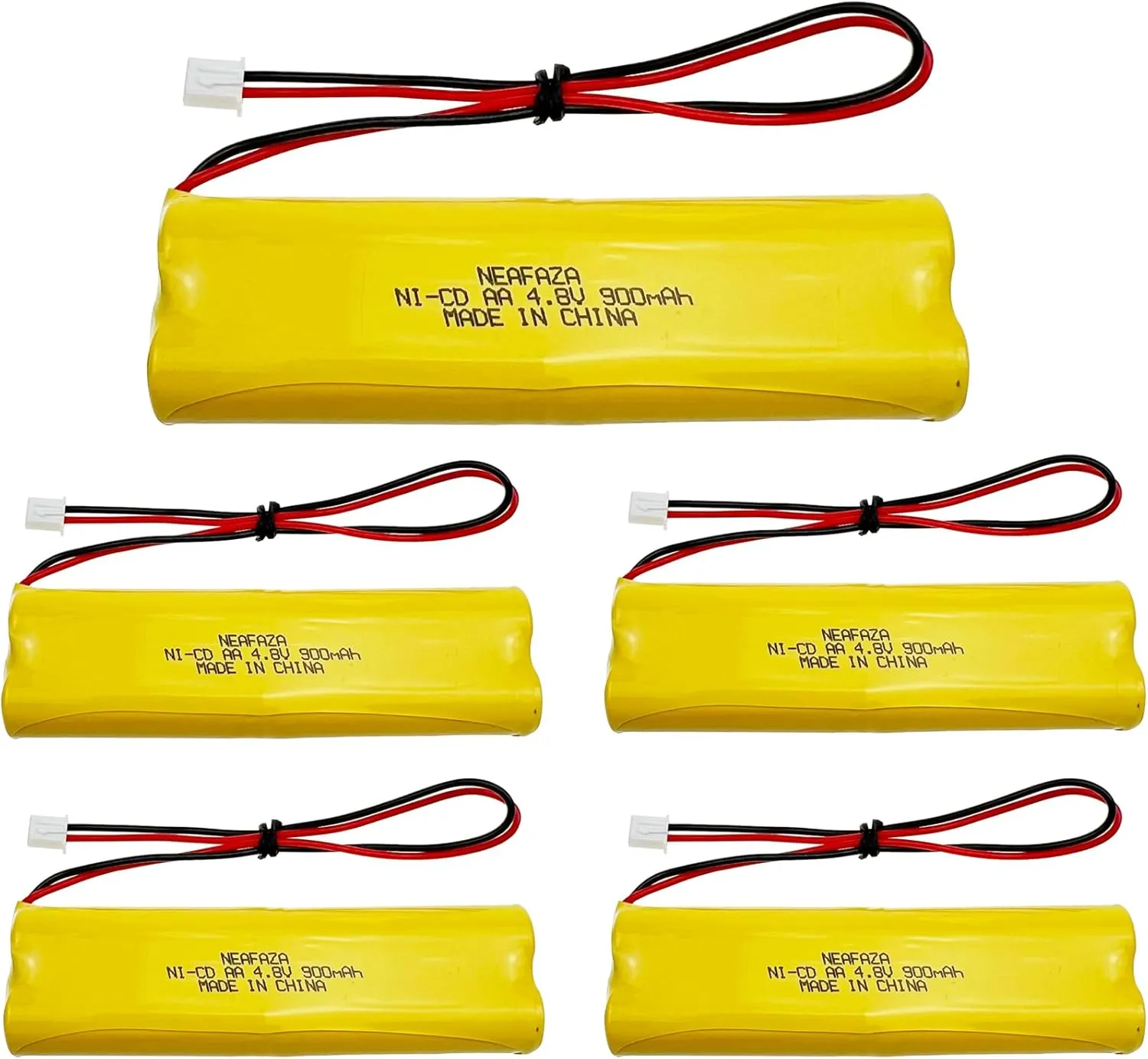 D-AA650Bx4 Ni-CD 4.8V 900mAh Exit Sign Emergency Lighting Battery Compatible with Unitech Dual-Lite 0120859 Ni-CD AA 650mAh E1021R LITHONIA DAA650Bx4 (5 Pack)