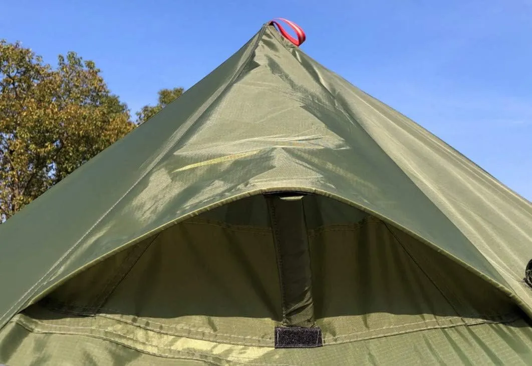 DANCHEL OUTDOOR Backpacking Hot Tent with Stove Jack for 2/4 Person Camping, 4 Season Lighweight Teepee Tent for Hunting Winter Solo Camping,10.5ft/13ft
