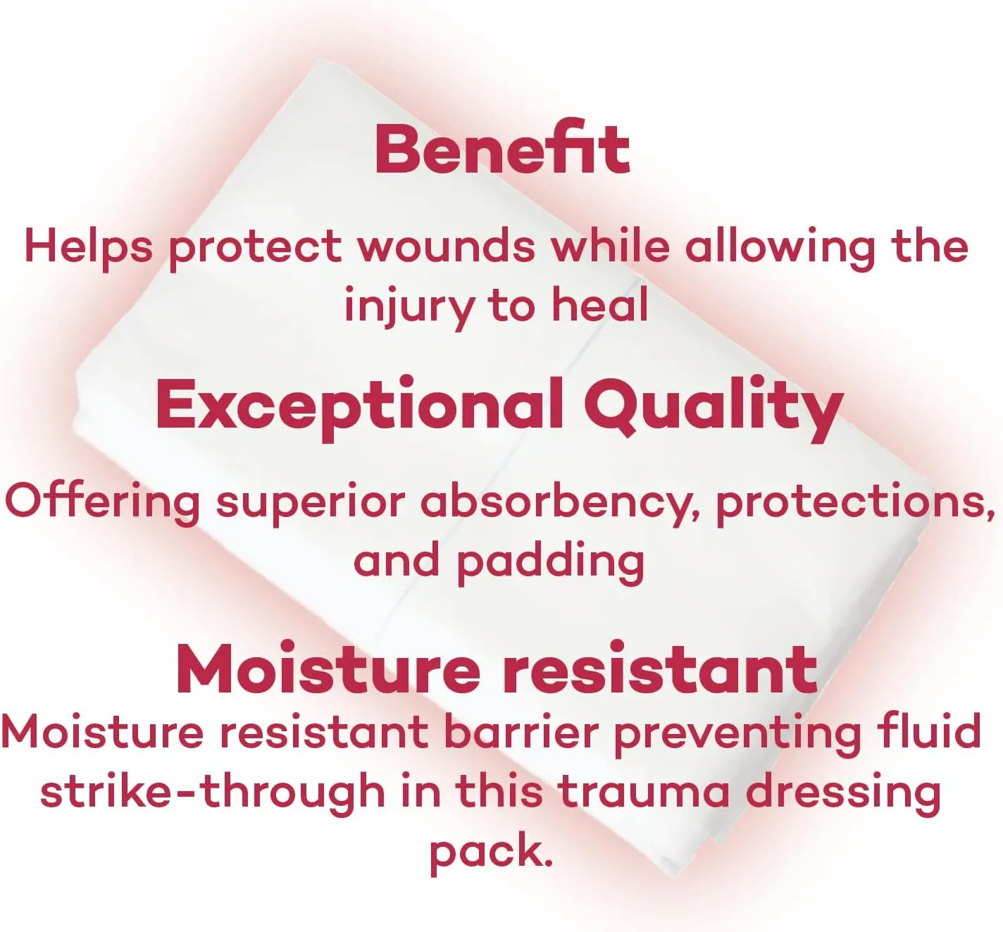 Dealmed 12" x 30" Multi-Trauma Dressing – Sterile Emergency Oversized Pad, Superior Absorbency, Protection and Padding, Wound Care Product for First Aid Kit (Case of 25)