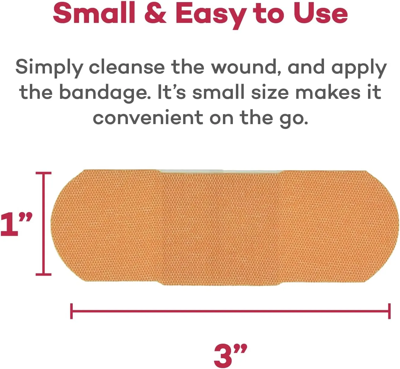 Dealmed Sterile Flexible Fabric Adhesive Bandages – 1x3 Inch – 100/Box - 24 Boxes - Breathable First Aid Strip Pack - Soft Stretch Wound Patch for Medical, Emergency Kits & Clinic