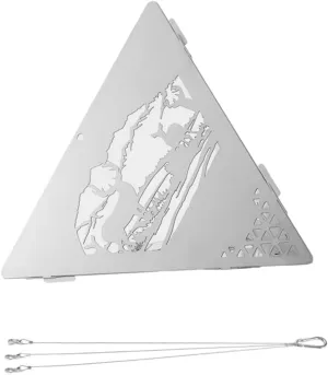 Detachable Triangle Campfire Stove Sturdy Stainless Steel Easy to Store Great for BBQ Lighting
