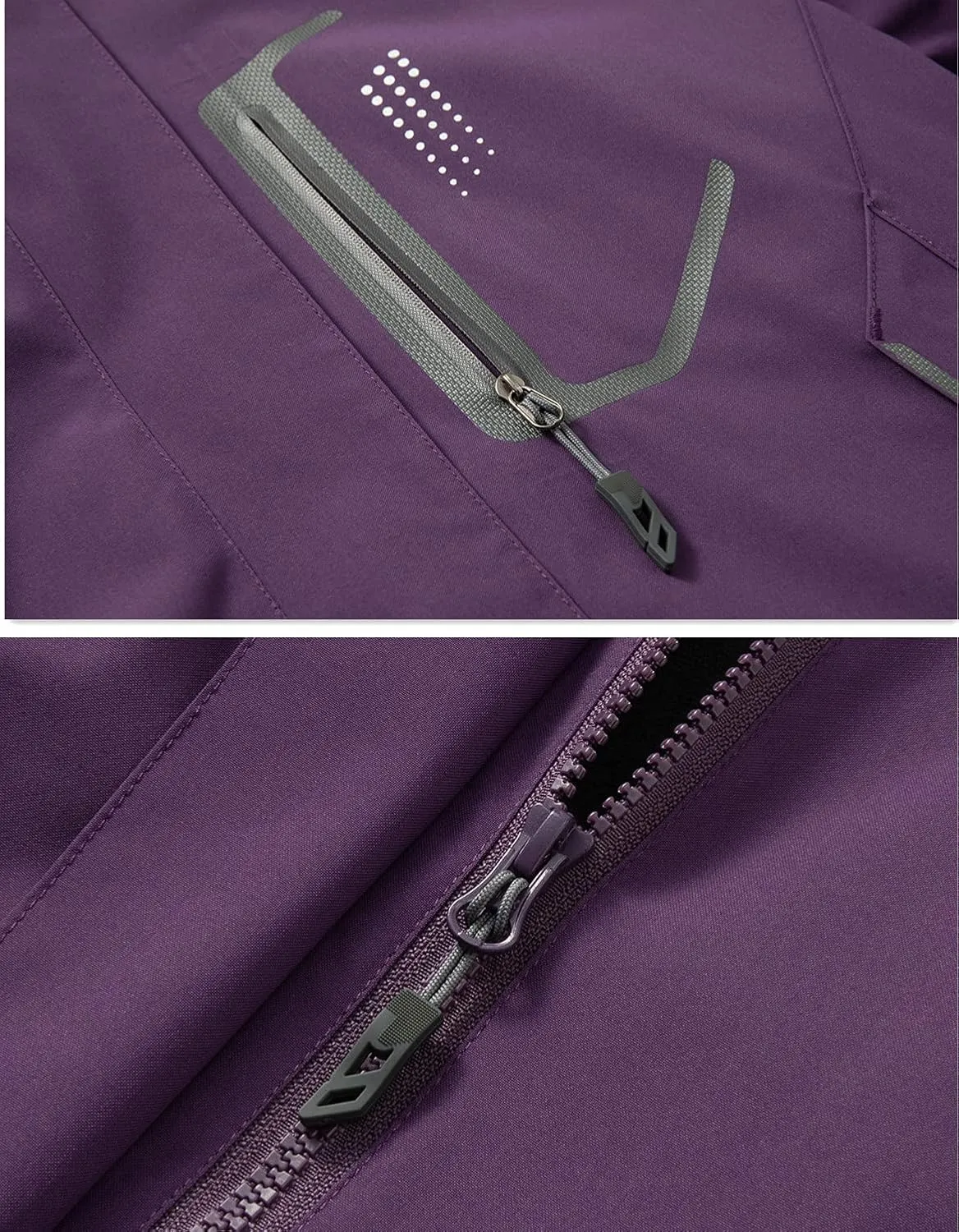 Diamond Candy Women's Waterproof Rain Jacket with Hood Lightweight Outdoors Raincoat
