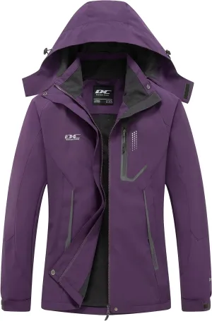 Diamond Candy Women's Waterproof Rain Jacket with Hood Lightweight Outdoors Raincoat
