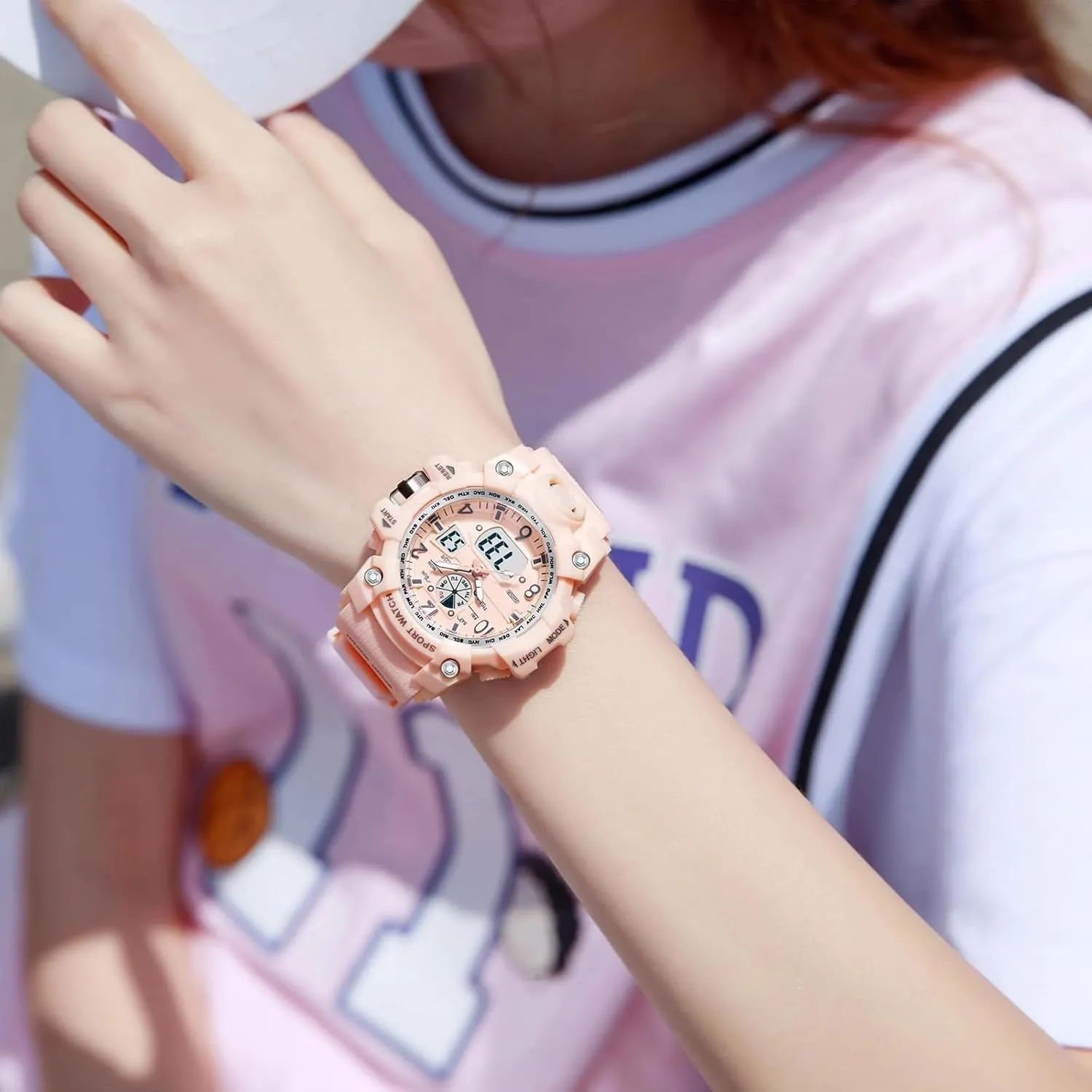 Digital Watch Womens, Military Watch for Tactical Watches Sports Outdoor Waterproof Digial Analog Alarm Stopwatch Big Face Wristwatch