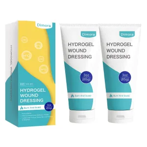 Dimora 2 Packs 6oz Hydrogel First Aid Ointment, Burn Injory Soothing Gel, Skin Repair Cream for Emergency Burn, Postoperative Incisions, Bruises, Debridement Wound Care