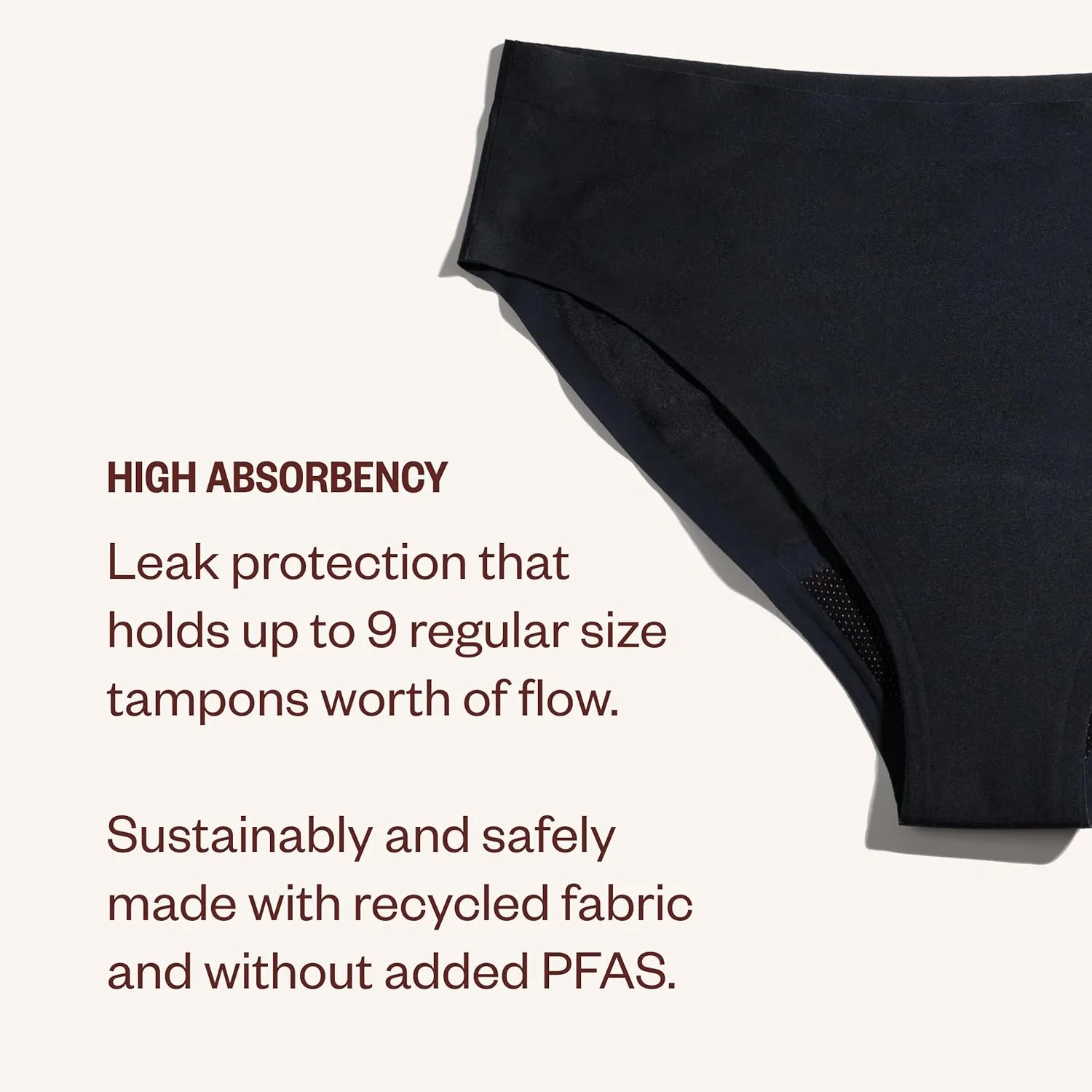 DIVA Reusable Period Underwear & DIVA Cup Model 2 - Menstrual Underwear - Medical Grade Period Cup - Bikini, Black