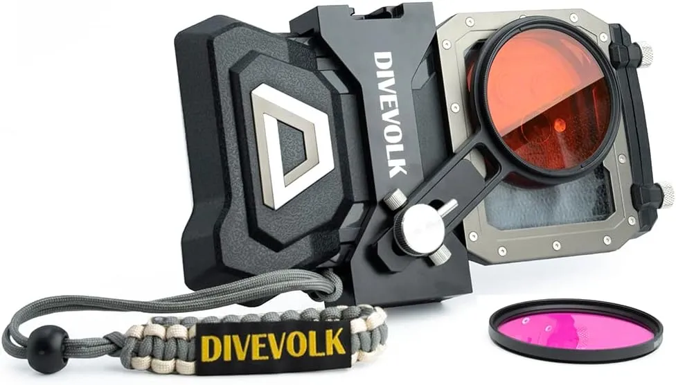 DIVEVOLK SeaTouch 4 MAX Red/Purple Filter Kit/Underwater Phone Diving housing for iPhone 12/12 Pro/12 Pro Max/13/13 Pro/13 Pro Max/14/14 Pro/14 Pro Max/15/15 Pro/16Pro/16Pro Max