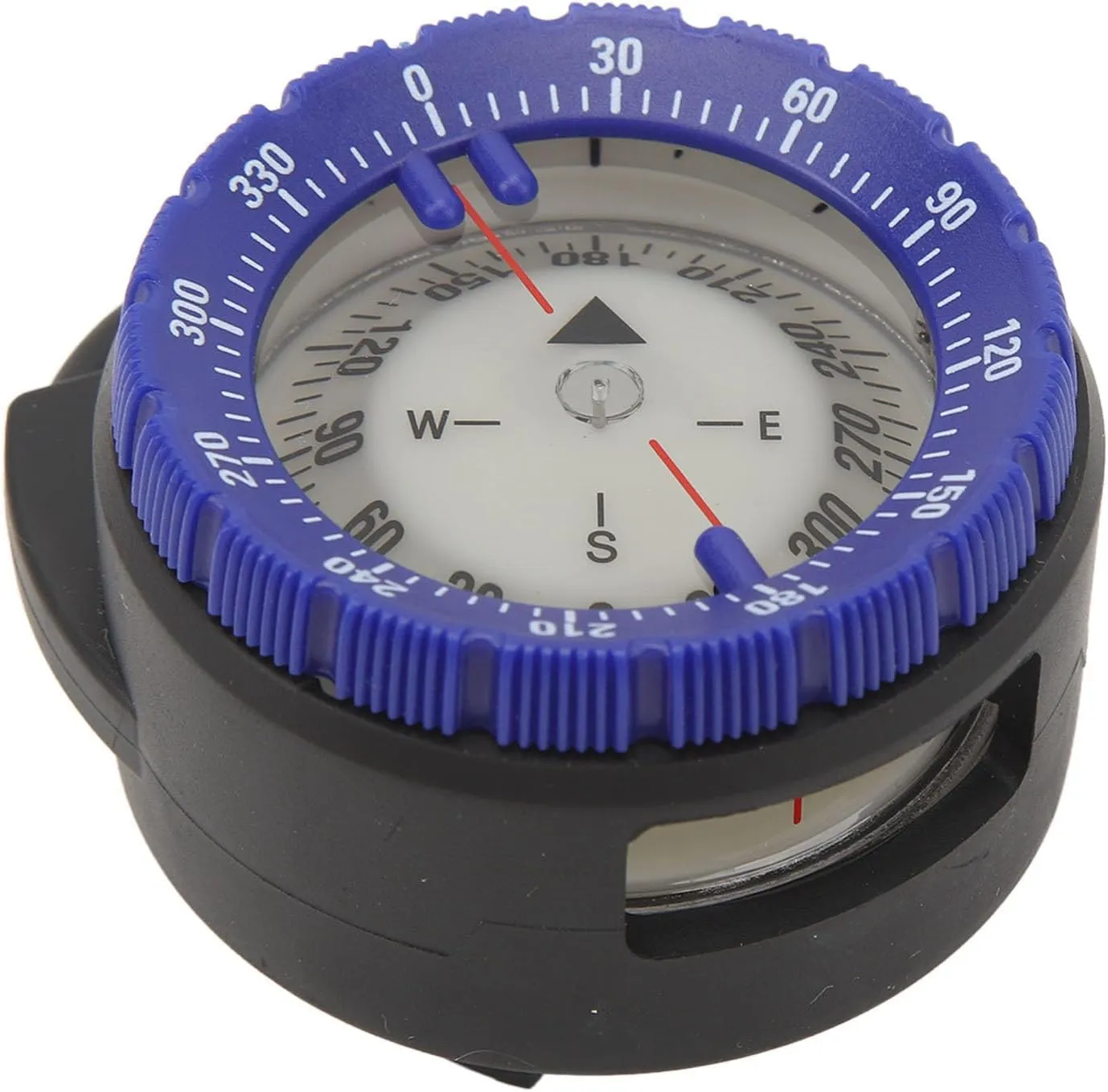 Diving Compass, 50M Underwater Diving Compass, Magnetic Waterproof Pipe Clamp Diving Compass for Scuba Diving Water Sports