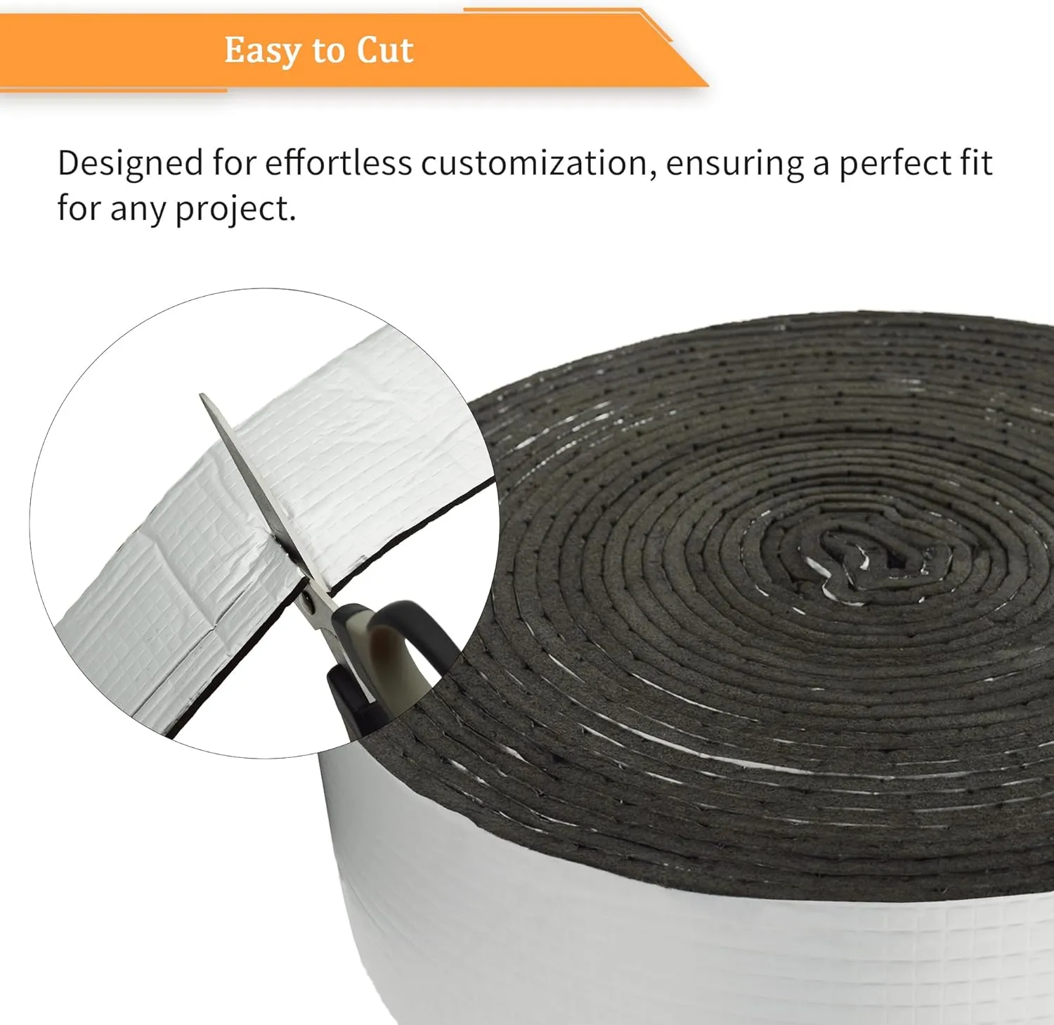 DOBTIM Foam Foil Pipe Insulation Wrap 4 in x 32 ft,Reflective Foil Insulation Tape Self Adhesive with High Resilience for Pipe Insulation Wrap