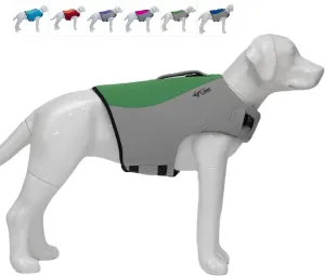 Dog Life Jacket, Sport Style Dog Float Coat with Excellent Buoyancy, Stylish Dog Swimming Safety Vest with Rescue Handle for Small Medium Large Dogs Green XS